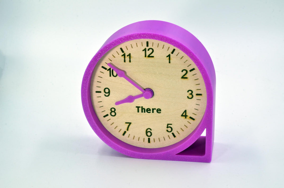 Custom Multi-Timezone Clocks Set – Handmade Minimalist Design Maple Wood Desk Clocks with Modern Rounded Triangular Frames in Various Colors