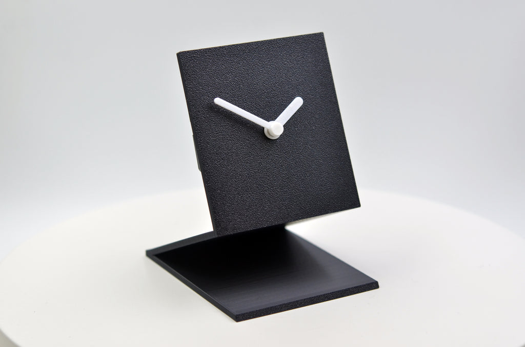 Z-Shaped Modern Minimalist Desk Clock – Geometric Angular Tabletop Decor