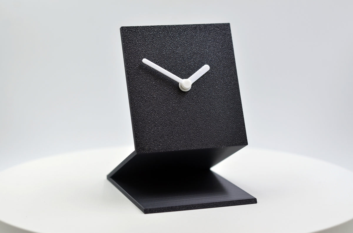 Z-Shaped Modern Minimalist Desk Clock – Geometric Angular Tabletop Decor