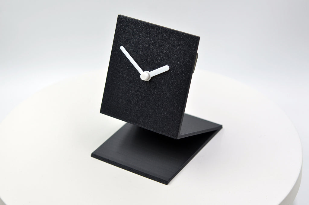 Z-Shaped Modern Minimalist Desk Clock – Geometric Angular Tabletop Decor