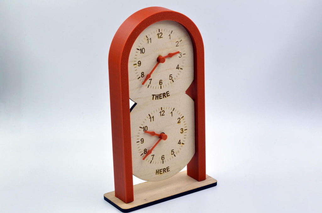 Custom handmade maple desk clock with silent quartz movements