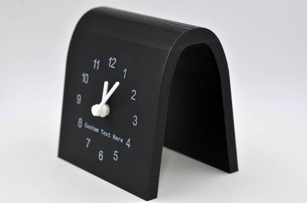 Personalized Desk Clock, Custom Text Clock, Modern Silent Table Clock, Custom Name Clock, Office Desk Decor, Unique Gift, Raised Text