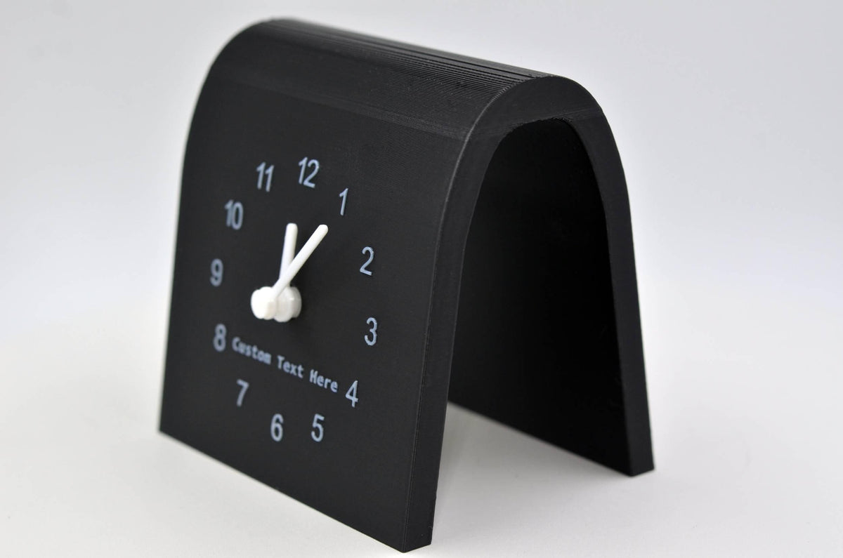 Personalized Desk Clock, Custom Text Clock, Modern Silent Table Clock, Custom Name Clock, Office Desk Decor, Unique Gift, Raised Text
