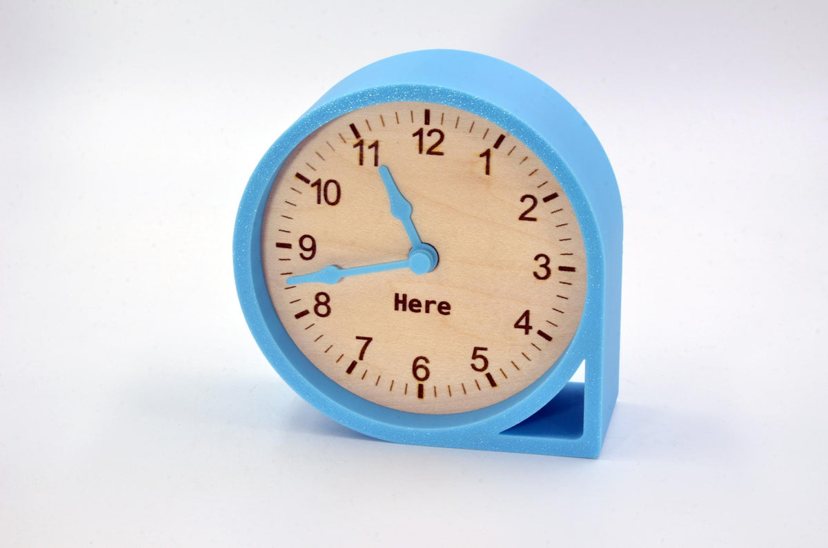 Custom Multi-Timezone Clocks Set – Handmade Minimalist Design Maple Wood Desk Clocks with Modern Rounded Triangular Frames in Various Colors