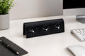 Custom Triple Time Zone Desk Clock, Personalized Desk Nameplate Clock, Silent Non-Ticking Arch Table Clock, Modern Office Decor, Raised Text