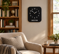 Personalized Modern Wall Clock – Custom Name or Word, Black/White Acrylic Face
