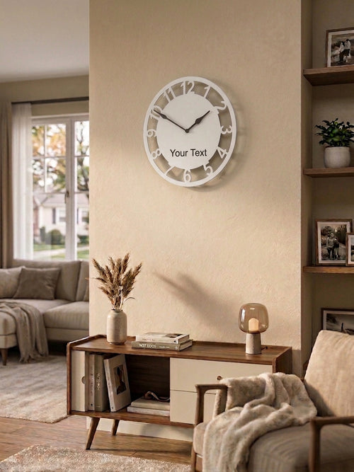 Custom Multi Time Zone Wall Clock with Open-Frame Numbers, Silent Non-Ticking, Minimalist, Modern Wall Decor, Personalized Clock Office Gift