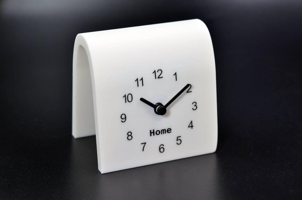 Personalized Desk Clock, Custom Text Clock, Modern Silent Table Clock, Custom Name Clock, Office Desk Decor, Unique Gift, Raised Text