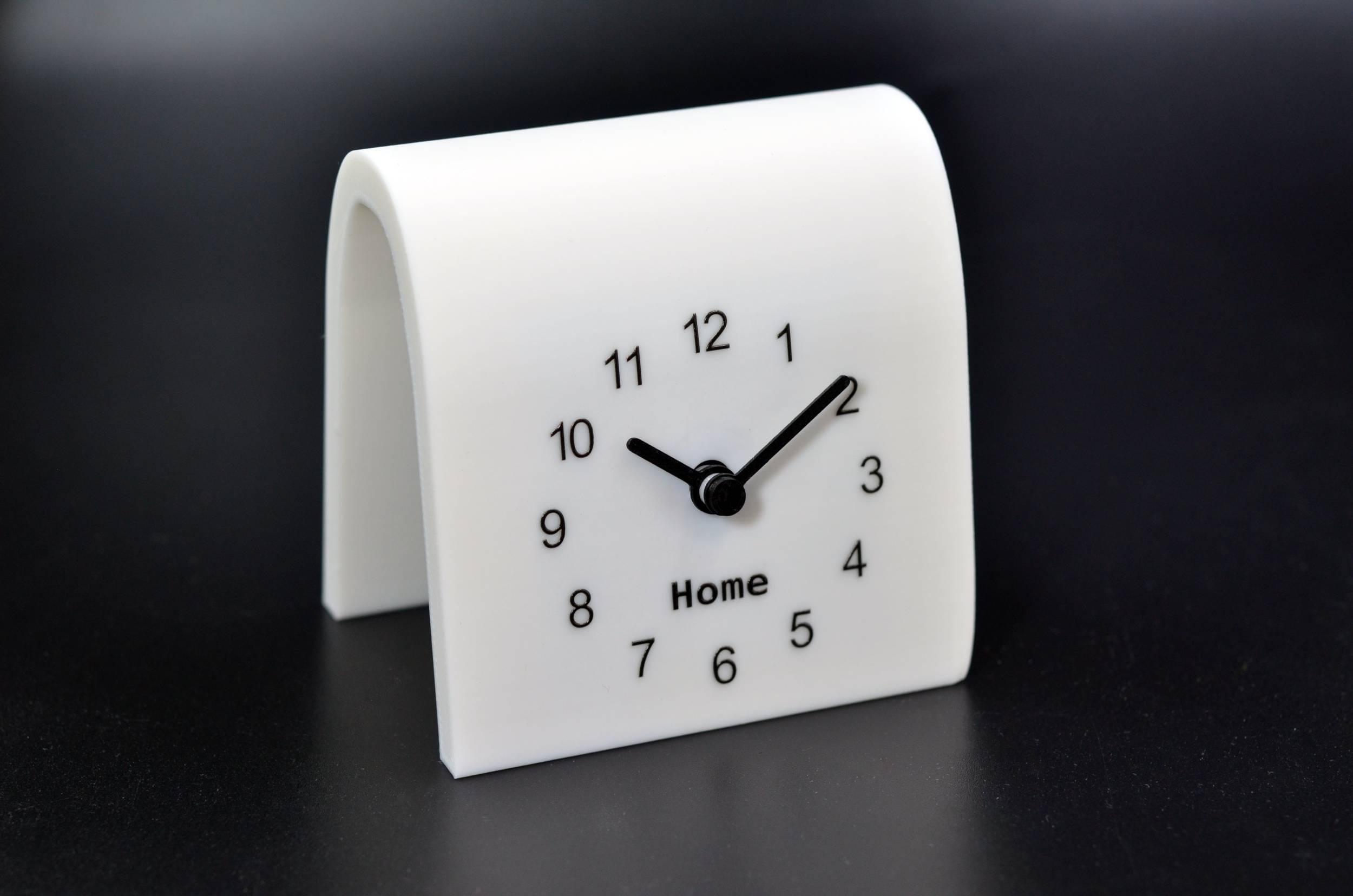 Personalized Desk Clock, Custom Text Clock, Modern Silent Table Clock, Custom Name Clock, Office Desk Decor, Unique Gift, Raised Text