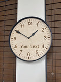 Custom Wood Wall Clock, Personalized Text Engraved, Silent Non-Ticking Minimalist Clock, Modern Wooden Decor, Custom Gift, size 8 to 11 Inch